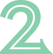 Bold number "2" in a modern, mint green font. This graphic highlights ranking or steps in a list, relevant for instructional or informative content.